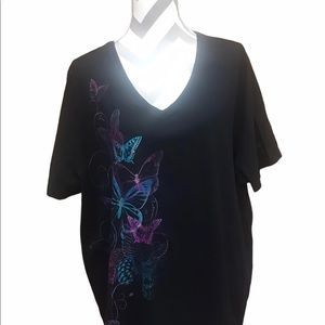 Catherine’s Black Short Sleeved Pullover Tunic - S